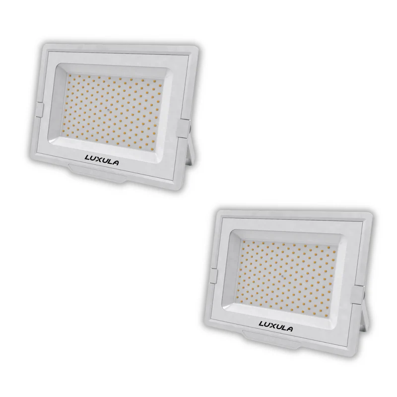2er Pack LED-Fluter, 150 W, 4000 K (neutralweiß), 15000 lm, weiß, IP65