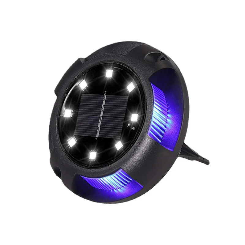 4er-Pack Solar-Bodenleuchte, 1 W, 5 lm, 4000 K, schwarz, IP44, 10h