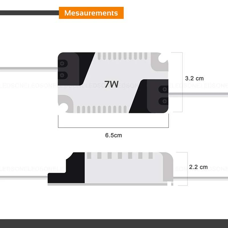 LED und Treiber 4-7W, DC12-25 V Konstantstrom 300 mA ~2429