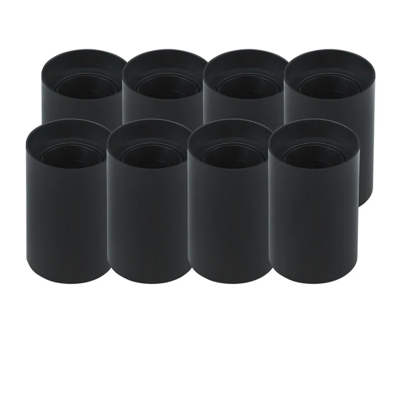 8er Set Aufbauspot für GU10- /MR16-Leuchtmittel, rund, 45° schwenkbar, schwarz