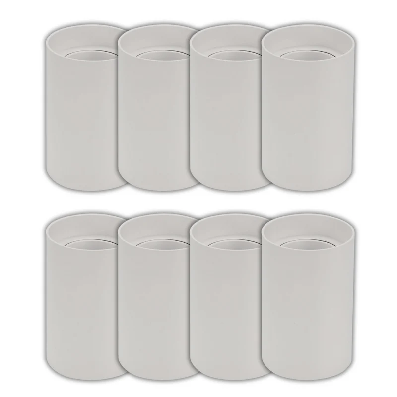 8er Set Aufbauspot für GU10- /MR16-Leuchtmittel, rund, 45° schwenkbar, weiß