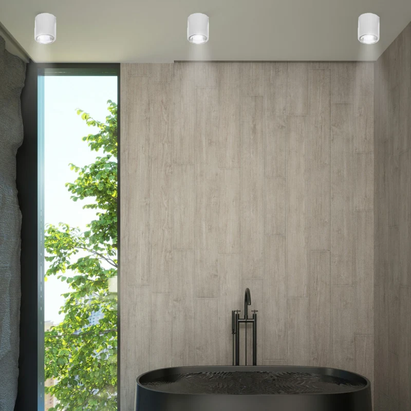 6er Set Aufbauspot für GU10- /MR16-Leuchtmittel, rund, 45° schwenkbar, weiß