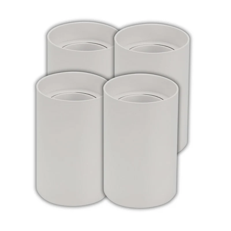4er Set Aufbauspot für GU10- /MR16-Leuchtmittel, rund, 45° schwenkbar, weiß