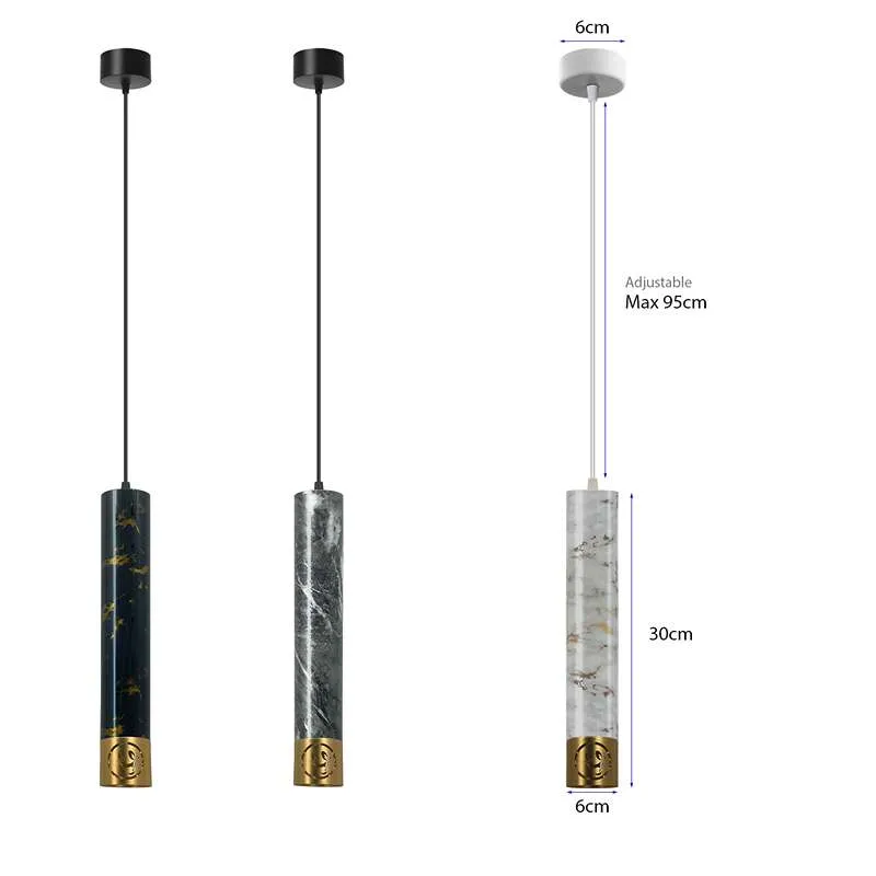 LED Langröhren Pendelleuchte Zylindrische Röhre GU10 Sockel~2628