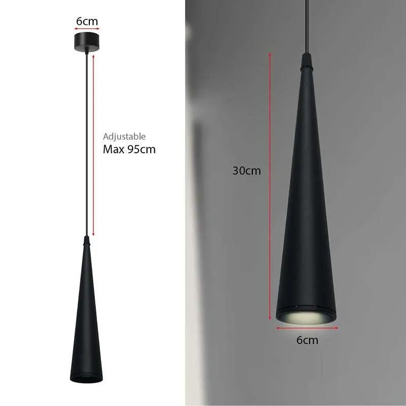 LED Pendelleuchte schwarz Hängelampe~2621