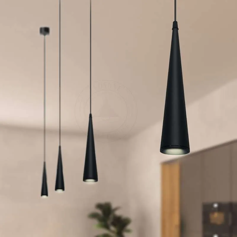 LED dimmbare konische Pendelleuchte GU10 Aluminium ~ 2620