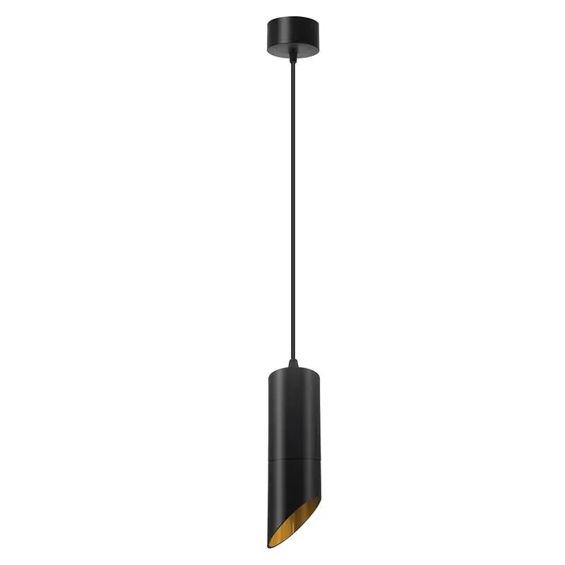 Ledsone Zylinder Pendelleuchte Schwarz-Gold GU10 ~2613