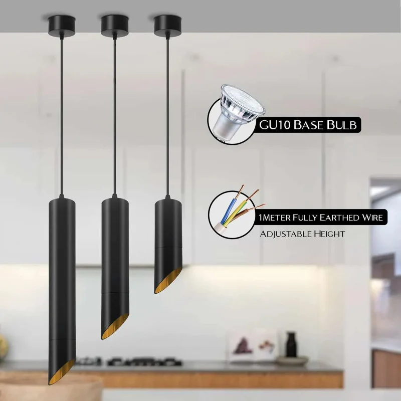 Pendelleuchten schwarz gold | Alumium | gu10 fassung~2612