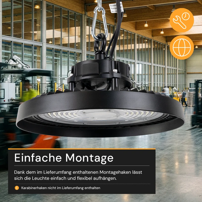 LED HighBay UFO, 100 W, 17000 lm, IP65, 5000 K (neutralweiß)