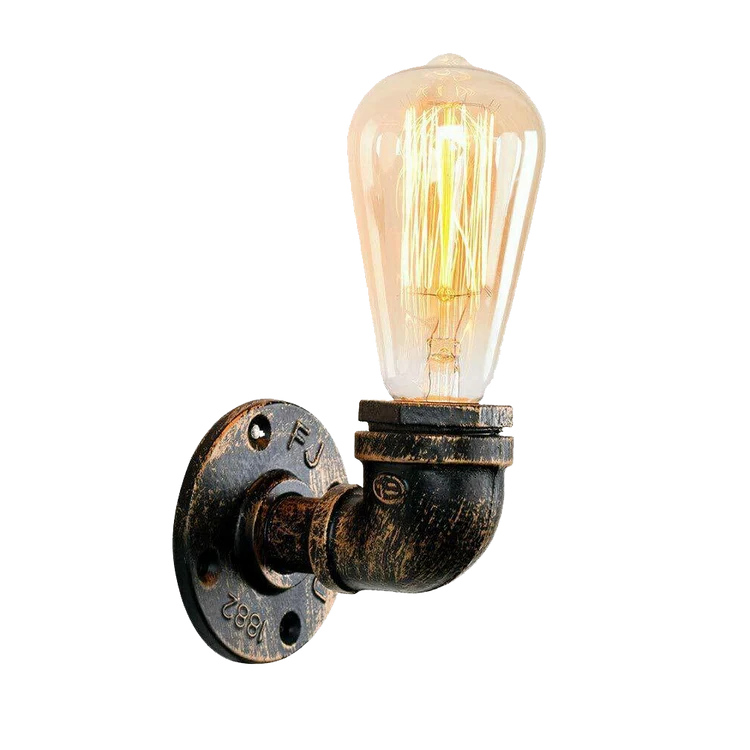 Industrial Kupfer Gebürstet Wandleuchte Röhren Lampe ~2294