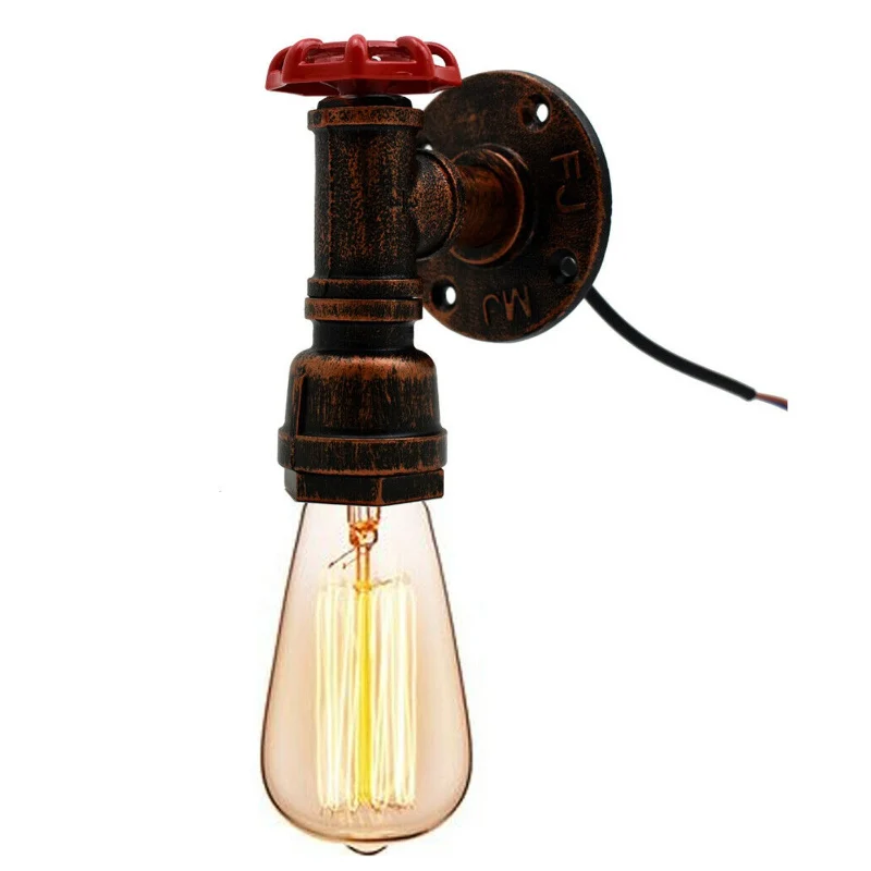 Vintage Wasserrohr Wandlampe Steampunk Industrial ~2288