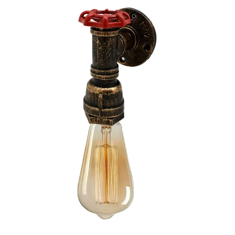 Vintage Wasserrohr Wandlampe Steampunk Industrial ~2288