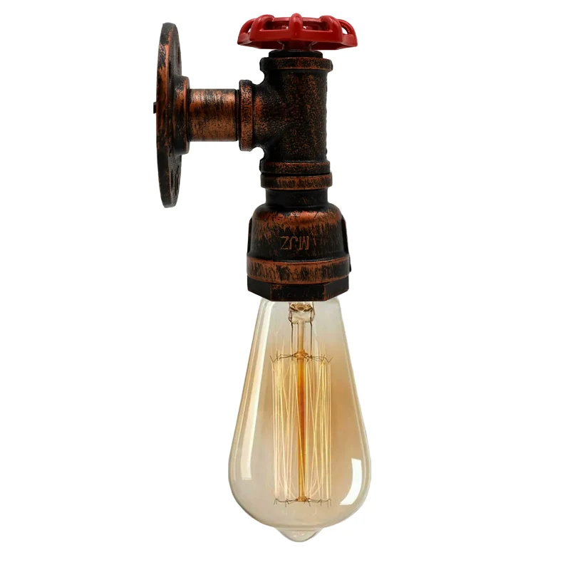 Vintage Wasserrohr Wandlampe Steampunk Industrial ~2288