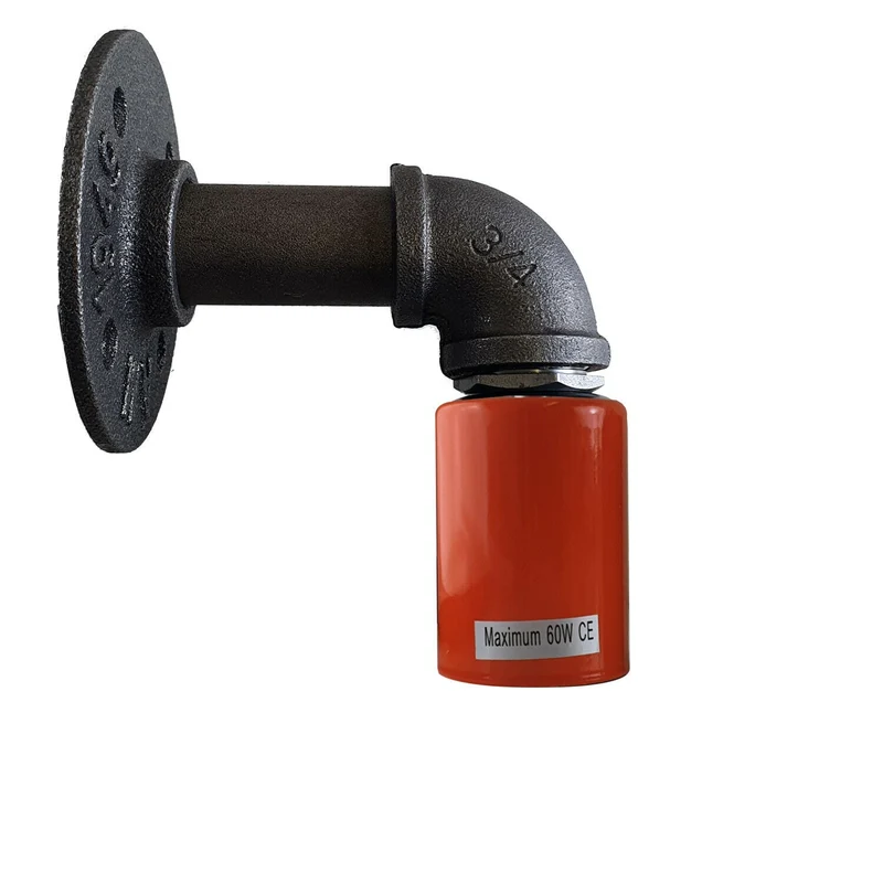 Moderne Industrielle Retro Vintage Rustikale Wandleuchte Wandleuchte Lampenfassung Orange Rohrlampen~2370