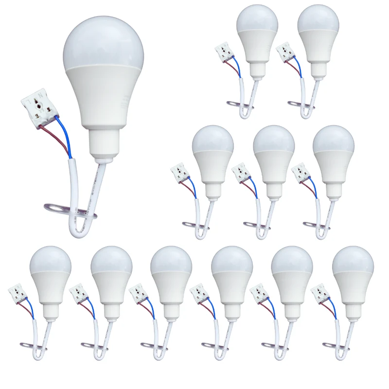 10er Set LED Renovierungslampe, 11W, 1150lm, 4000K, mit Kabel und Klemme