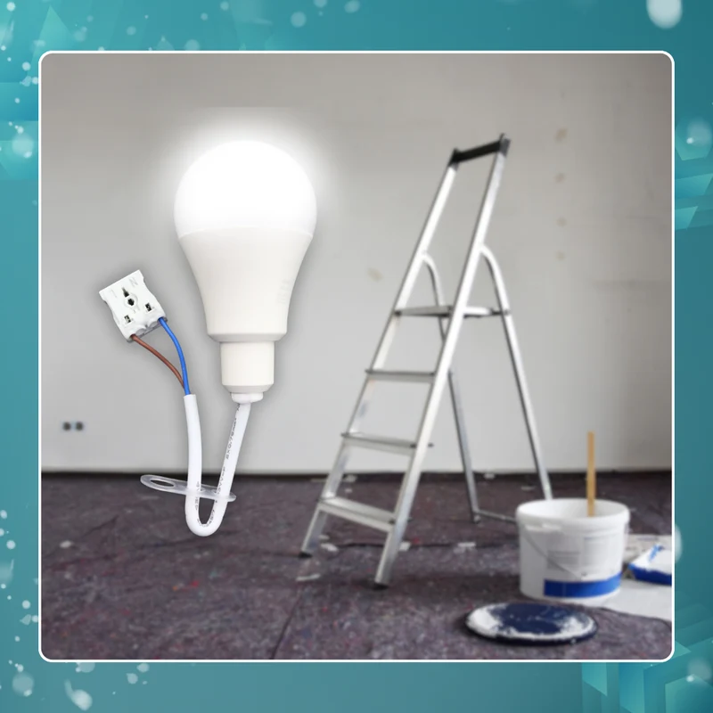 10er Set LED Renovierungslampe, 11W, 1150lm, 4000K, mit Kabel und Klemme