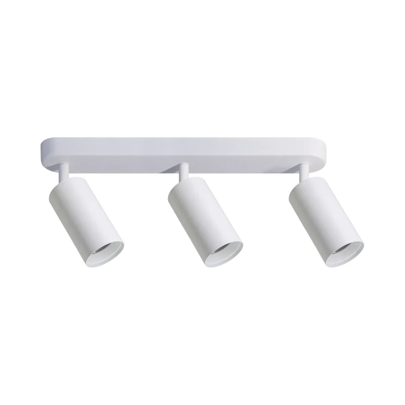 Schwenkbarer LED Aufbauspot mit GU10 Fassung, 3-flammig, weiß, IP20, Aluminium
