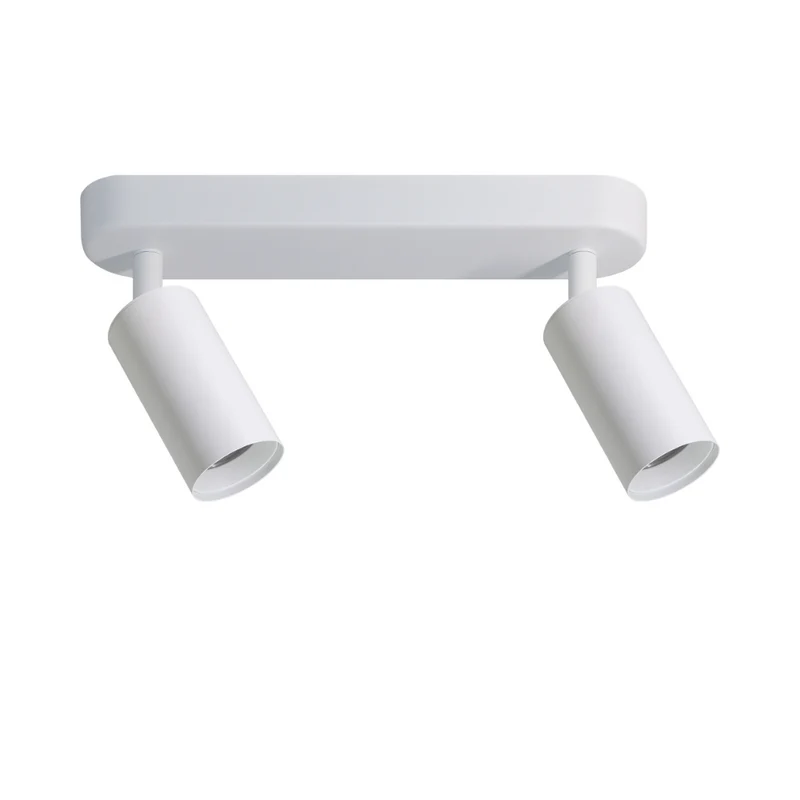 Schwenkbarer LED Aufbauspot mit GU10 Fassung, 2-flammig, weiß, IP20, Aluminium