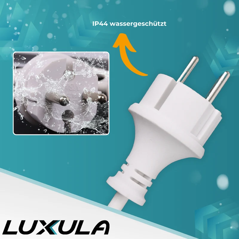 4er Set LED Feuchtraumleuchte, 22 W, 2000lm, 4000K, 900 mm, IP65, mit Schalter und IP44 Stecker