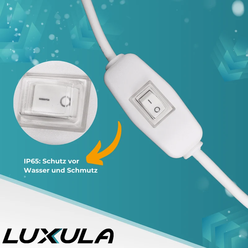 2er Set LED Feuchtraumleuchte, 22 W, 2000lm, 4000K, 900 mm, IP65, mit Schalter und IP44 Stecker