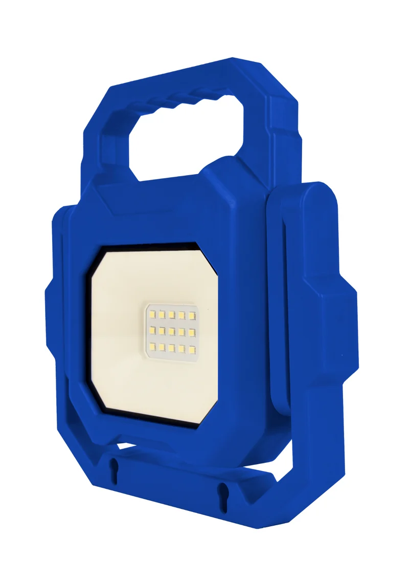 2er Set LED Baustrahler mit Akku, faltbar, 6 W, 800 lm, 4000 K (neutralweiß), IP54, 7 Stunden Lichtzeit, USB In- und Output, flexible Arbeitsleuchte