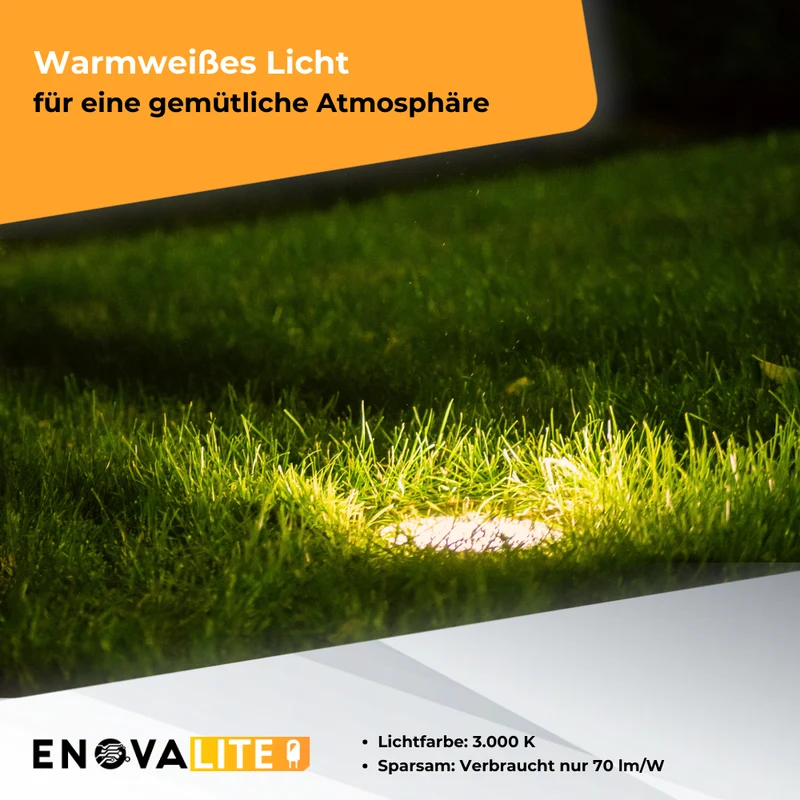 4er Set LED Bodeneinbaustrahler, 7 W, 490 lm, 3000 K (warmweiß), Chromoptik, Edelstahl und Aluminiumdruckguss, EPISTAR