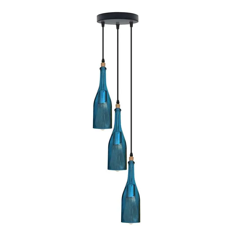 LEDSONE Weinflaschen Pendelleuchte Glas-Hängelampe ~2582