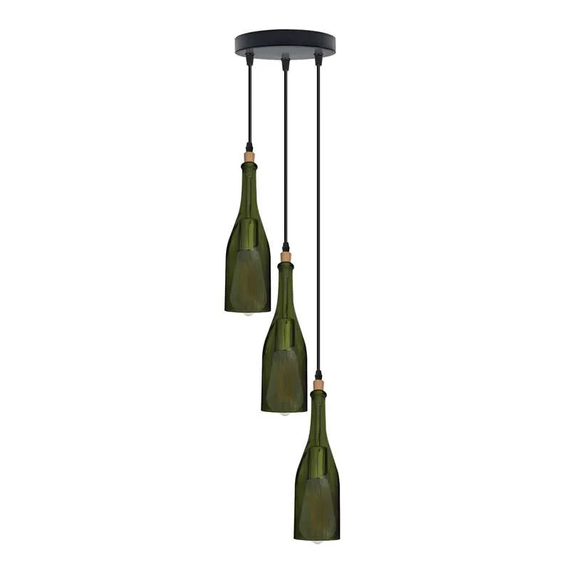 LEDSONE Weinflaschen Pendelleuchte Glas-Hängelampe ~2582