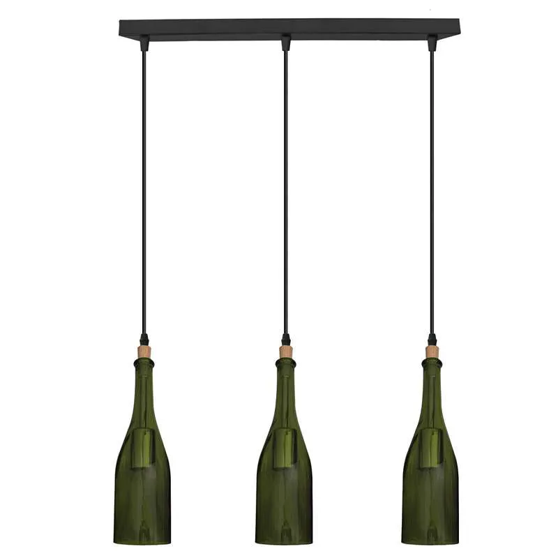 LEDSONE Weinflaschen Pendelleuchte Glas-Hängelampe ~2582
