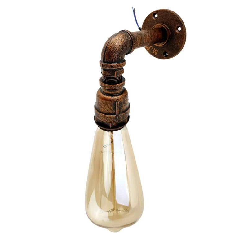 Vintage Wasserrohr Wandlampe Wandleuchte Eisen ~2579