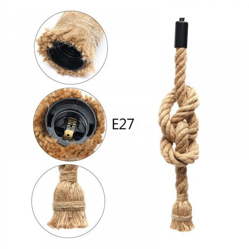 Knoten Hanfseil Pendelleuchte Einfaches Design | 1m & 2m ~2575