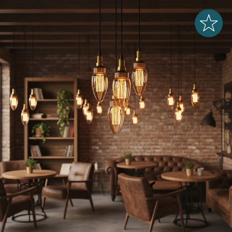 LED Filament Leuchtmittel, Vintage Dekoleuchte, Kerze C35, E14, 2.3W, 65lm, 1800K, dimmbar