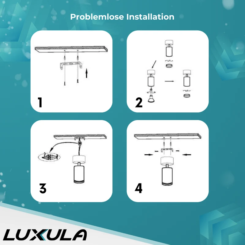 Schwenkbarer LED Aufbauspot mit GU10 Fassung, weiß, IP20, Aluminium