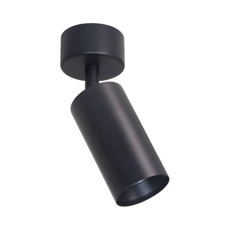 Schwenkbarer LED Aufbauspot mit GU10 Fassung, schwarz, IP20, Aluminium
