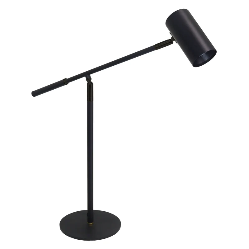 LED-Tischleuchte, schwarz, aus Aluminium, 1-flammig, GU10-Fassung, IP20