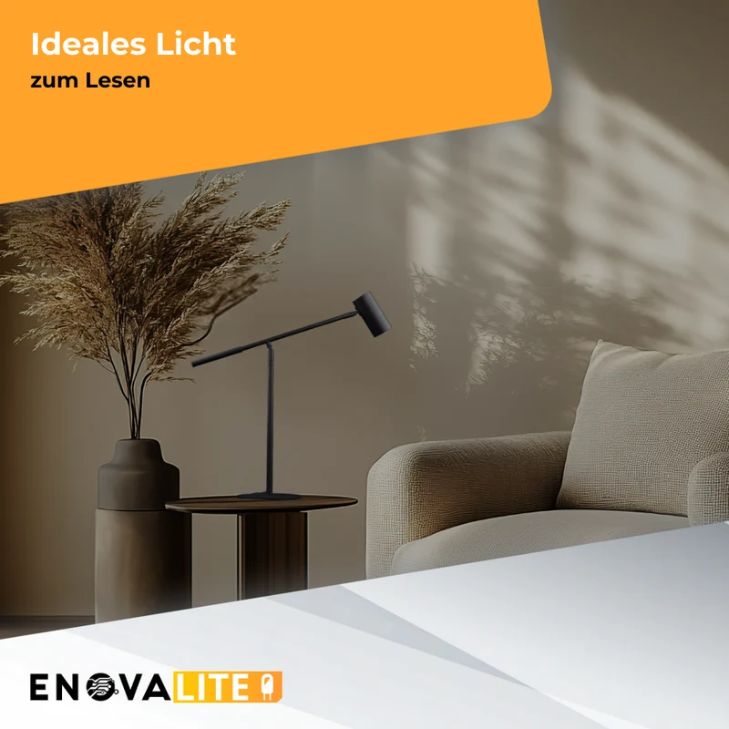 LED-Tischleuchte, schwarz, aus Aluminium, 1-flammig, GU10-Fassung, IP20