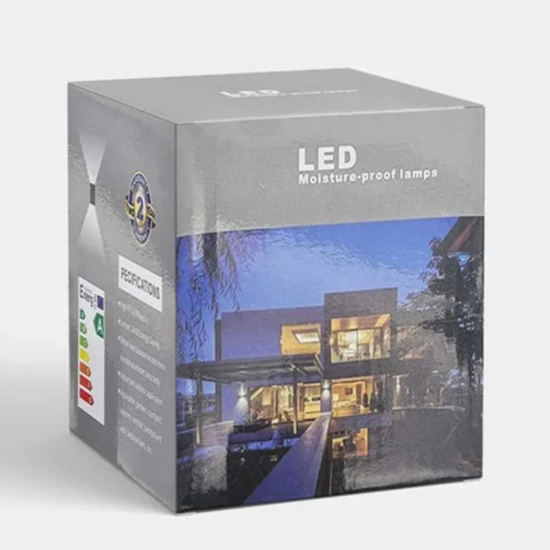LED Wandleuchte mit Bewegungsmelder 10cm Alu Cube Außen 10W~2569