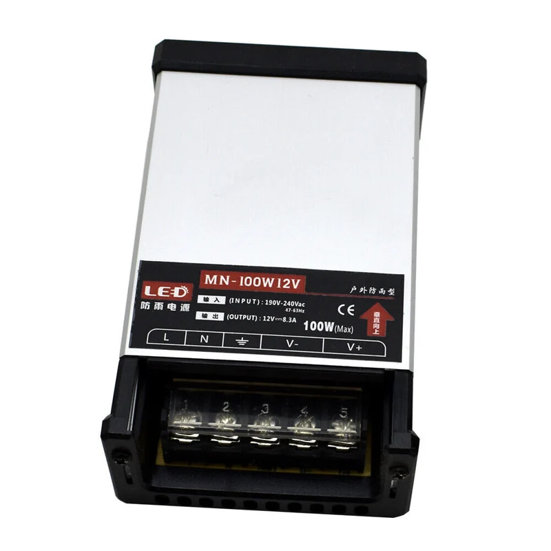 12V LED Netzteil IP45 – regenfester Aluminiumtrafo ~2566