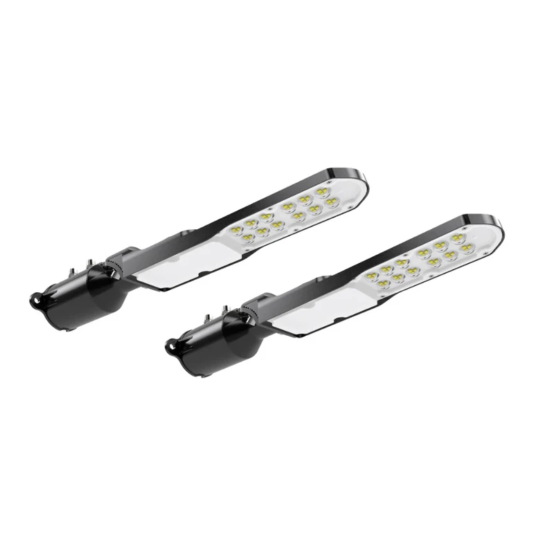 2er Pack LED Straßenleuchte, SLIM, 30 W, 3600 lm, 5000 K (neutralweiß), IP65, Wand- und Mastmontage