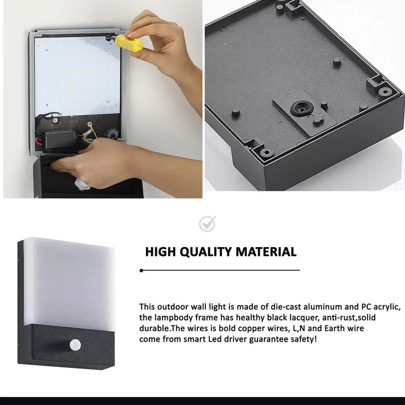 Elegante LED Außenleuchte | Anthrazit Sensor~2564