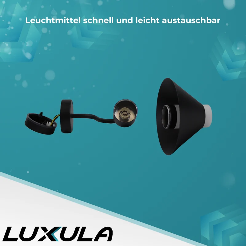 Stillvolle Wandleuchte, Innen/Außen, schwarz, GU10 Fassung, IP54, Aluminium