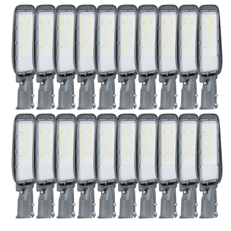 20er Pack LED Straßenleuchte, 30 W, 4500 K (Neutralweiß), 3000 lm, grau, IP65, Wand- und Mastmontage
