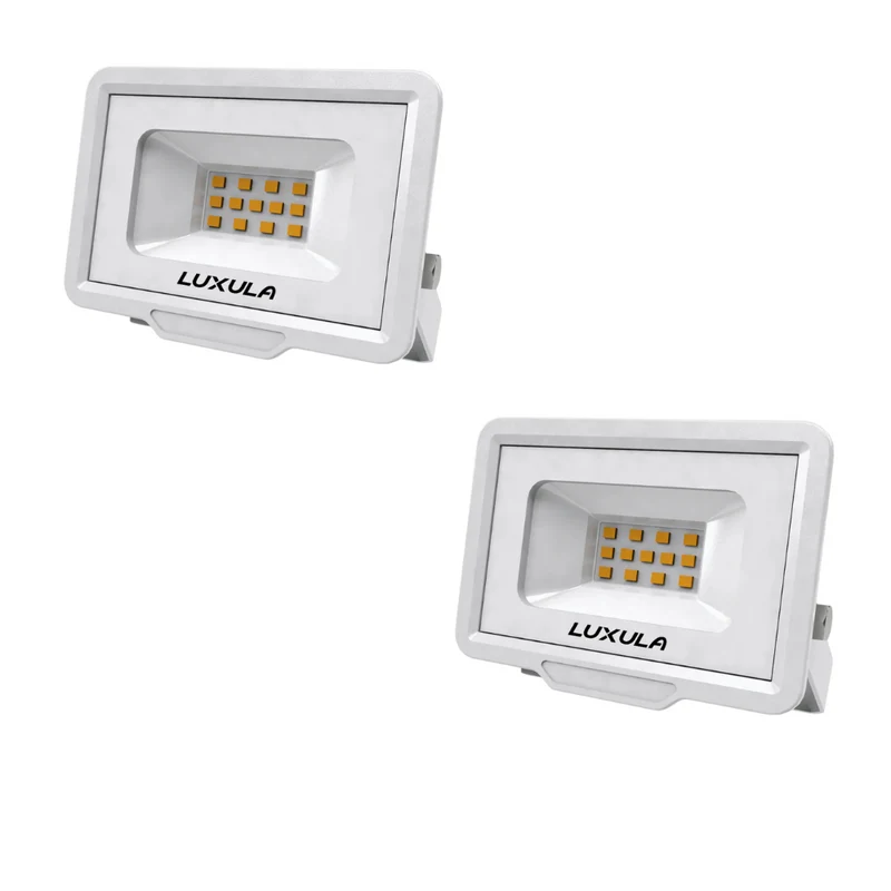 2er Pack LED-Fluter, 10 W, 4000 K (neutralweiß), 1000 lm, weiß, IP65