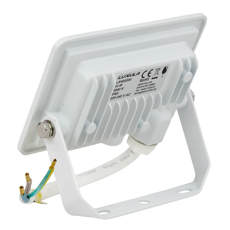 2er Pack LED-Fluter, 10 W, 4000 K (neutralweiß), 1000 lm, weiß, IP65