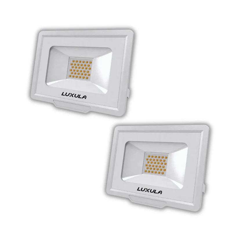 2er Pack LED-Fluter, 30 W, 4000 K (neutralweiß), 3000 lm, weiß, IP65