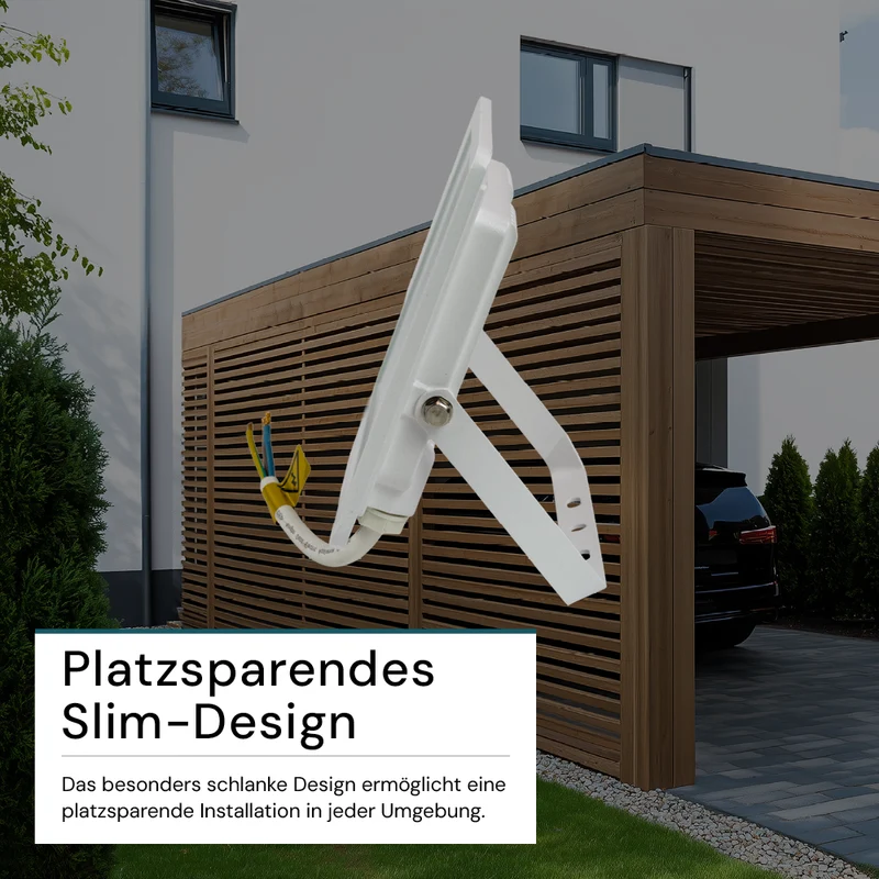 2er Pack LED-Fluter, 30 W, 4000 K (neutralweiß), 3000 lm, weiß, IP65