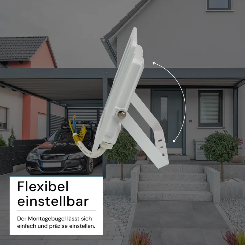 2er Pack LED-Fluter, 30 W, 4000 K (neutralweiß), 3000 lm, weiß, IP65