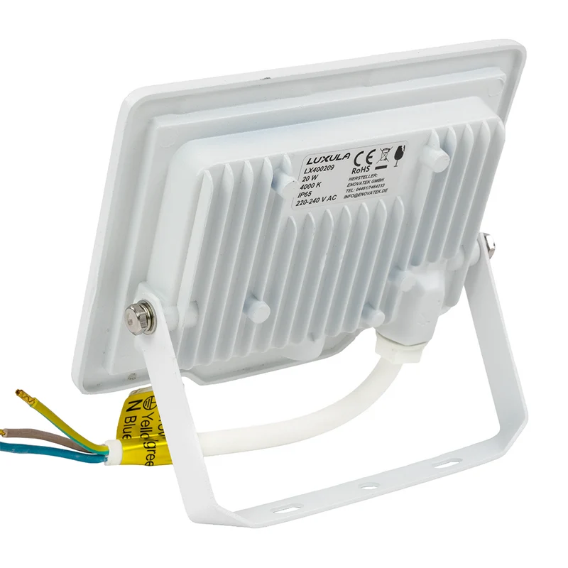 2er Pack LED-Fluter, 20 W, 4000 K (neutralweiß), 2000 lm, weiß, IP65