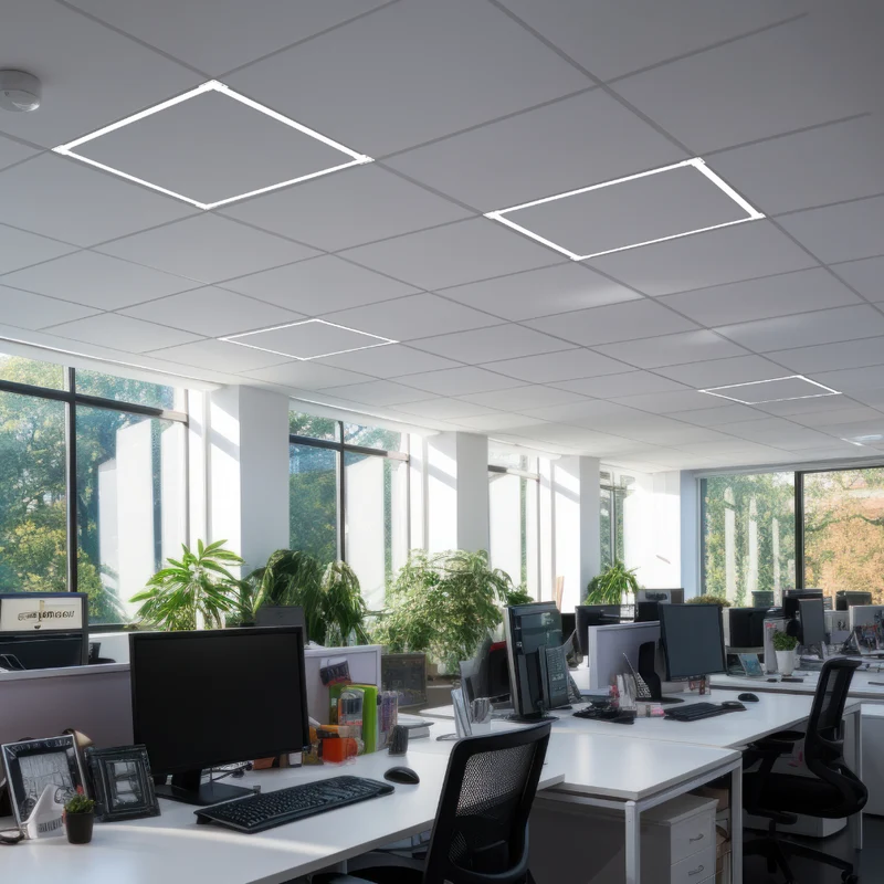 4er Set LED Leuchtrahmen, 62x62 cm, 40 W, 4000 lm, 4000 K, steckbar
