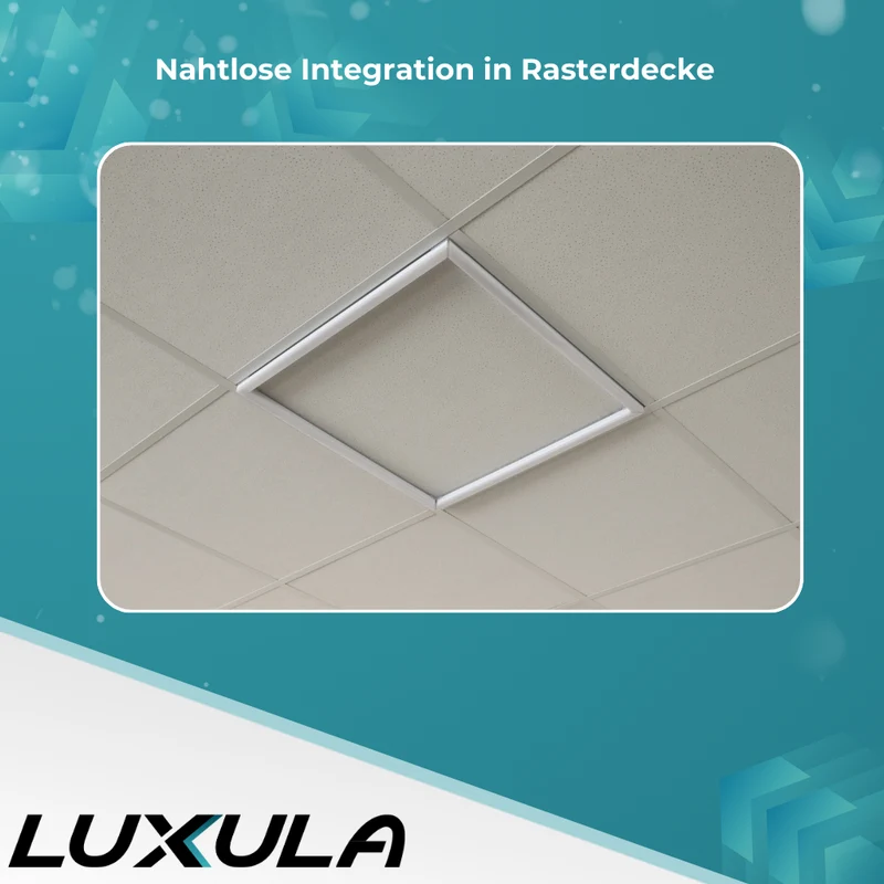 4er Set LED Leuchtrahmen, 62x62 cm, 40 W, 4000 lm, 4000 K, steckbar